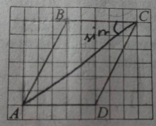 18. На клетчатой бумаге с размером клетки 1 x 1 изображён параллелограмм ABCD (см. рис. 108). Исполь
