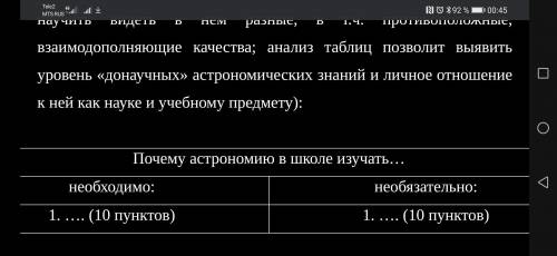 1. Заполнить таблицы (объяснение смысла работы: для полноты восприятия любого объекта, явления, собы