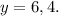 y=6,4.