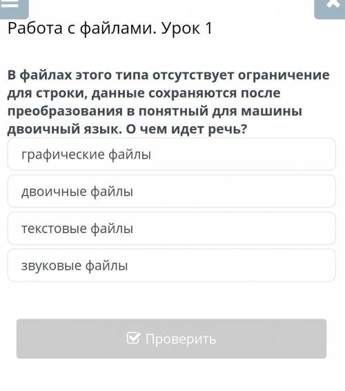 информатика работа с файлами урок первый