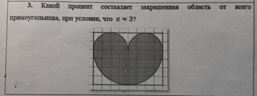 Какой процент составляет закрашенная область от всего прямоугольника, при условии, что п≈3?