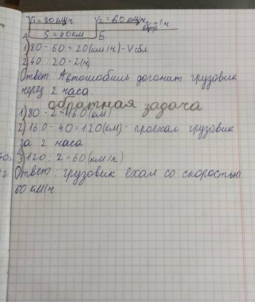 ДОМАШНЕЕ ЗАДАНИЕ 9 Реши задачу. Попробуй составить одну обратную задачу. Расстояние между посёлками