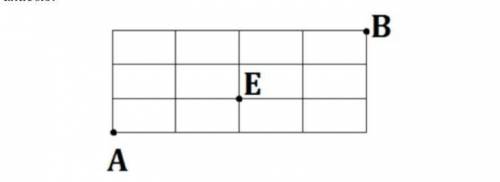 Сколькими можно пройти из точки А в точку В, ни разу не побывав в точке Е и двигаясь только вверх ил
