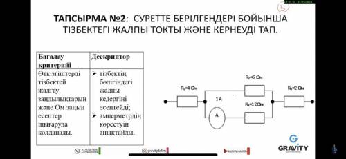 Сурет берілгендері бойынша тізбектегі жалпы токты және керуенді тап.