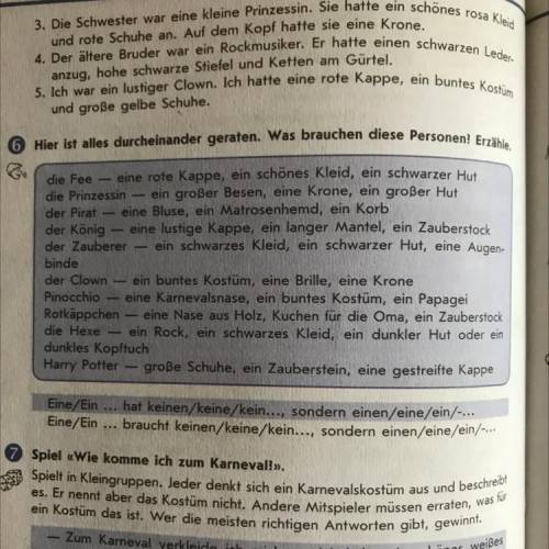 Hier ist alles durcheinander geraten. Was brauchen diese Personen? Erzähle. 2 Hör O die Fee - eine r