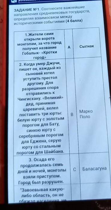 ЗАДАНИЕ N91. Соотнесите важнейшие направления средневековых государств, определяя взаимосвязи между