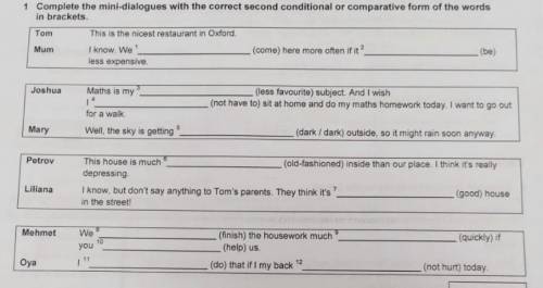 1 Complete the mini-dialogues with the correct second conditional or comparative form of the words i