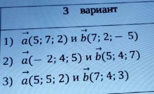 Для данных пар векторов выполните действия : 1) найдите координаты вектора a + b 2)найдите координат