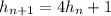 h_{n+1}=4h_n+1