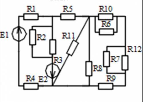 Кто может посчитать токи и напряжения (с решением) R1=1 Ом, R2=2 Ом, R3=3 Ом и т.д. Е1=10 В, Е2=20 В