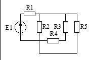 R1=1,R2=2,R3=3,R4=4,R5=5,E1=40 Найти кол-во токов в сети!1