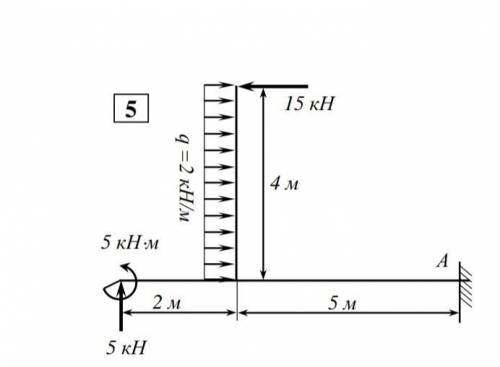Теоретическая механика Найти реакцию жёсткой заделки А