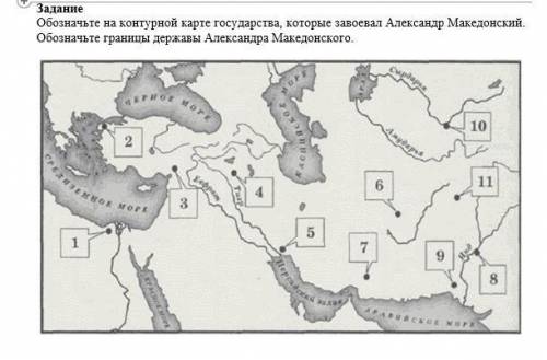 И на скриншоте напишите название государств Которые завоевал Александр Македонский