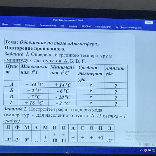 Определите среднюю температуру