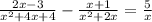 \frac{2x - 3}{x^{2} + 4x + 4 } - \frac{x + 1}{x^{2} + 2x} = \frac{5}{x}