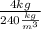 \frac{4kg}{240\frac{kg}{m^{3} }}