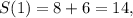 S(1) = 8 + 6 = 14,